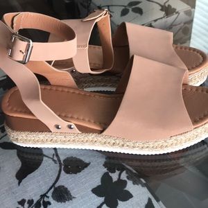 Tan Espadrille Wedges